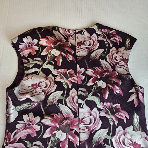 Connected Apparel Women Vivid Floral Multicolor Dress Size 12 - Picture 3 of 13